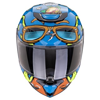 Scorpion EXO Junior Air Fun helmet in blue / orangeAlternative Image3
