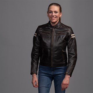 Segura Stripe ladies jacket AKA Funky jacket in brownAlternative Image5