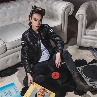 Segura Stripe ladies jacket AKA Funky jacket in blackAlternative Image3