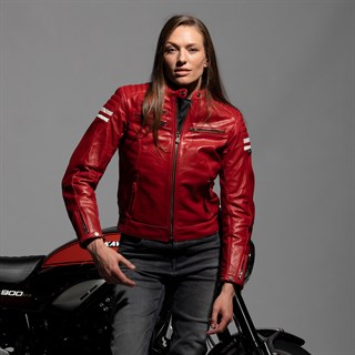 Segura Stripe ladies jacket AKA Funky jacket in redAlternative Image3