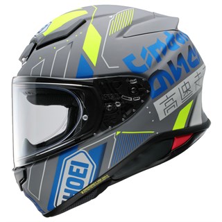 Shoei NXR2 Accolade TC10 helmet in grey / blue / yellowAlternative Image3