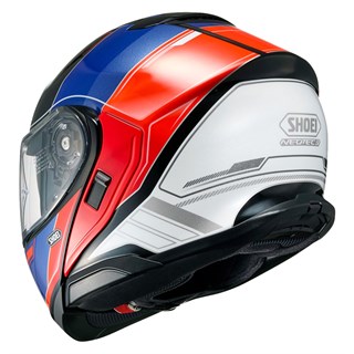 Shoei Neotec 3 Sharpen TC10 helmet in red / white / blueAlternative Image5