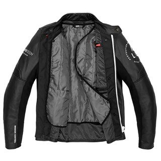 Spidi Genesis leather jacket in black / whiteAlternative Image3