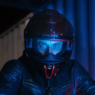 Shark Spartan RS helmet in gloss black with copper trimAlternative Image5