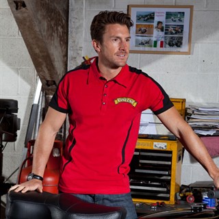 Vincent HRD polo in red / blackAlternative Image1