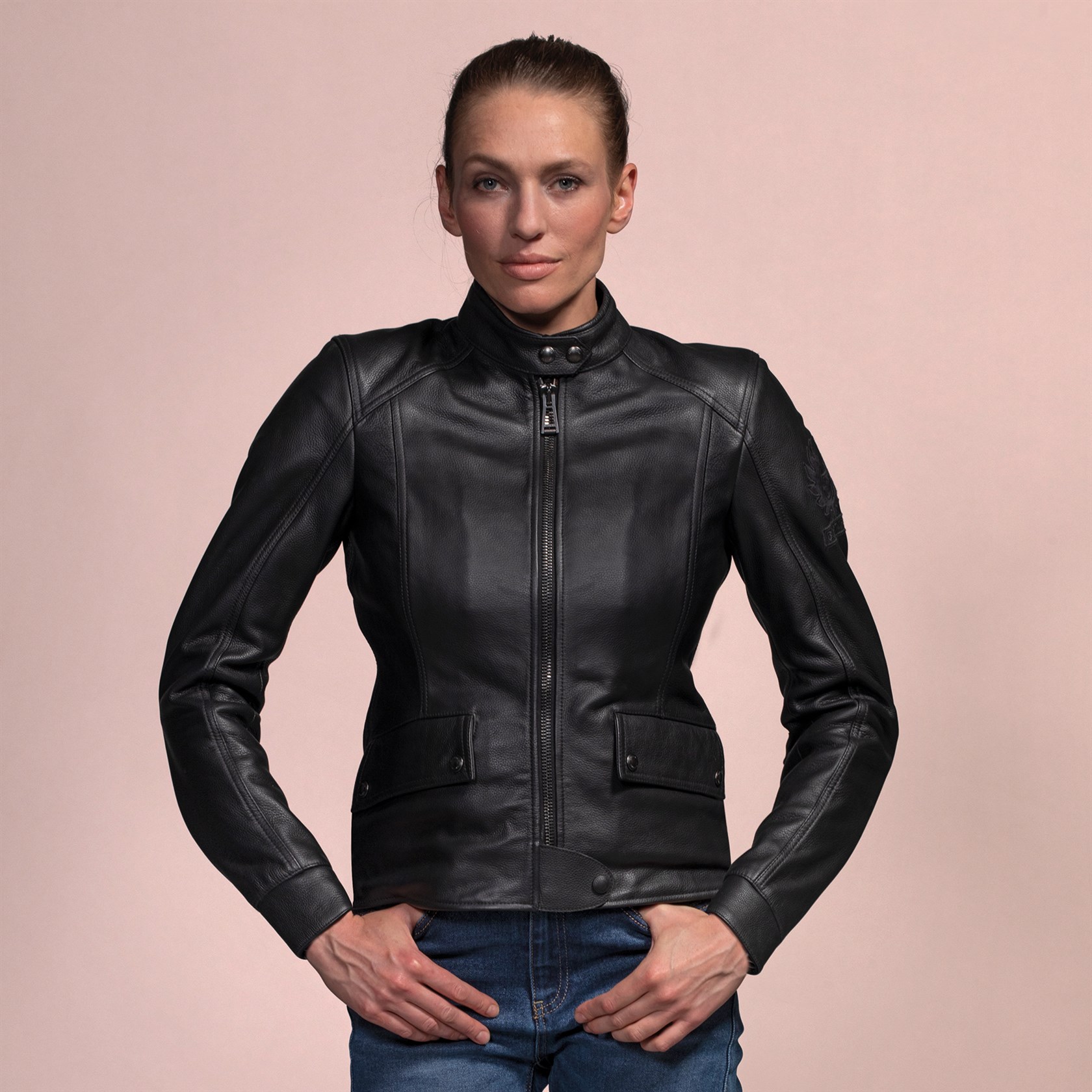 belstaff ladies leather motorcycle jacket