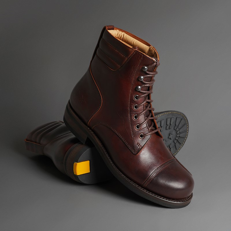 Rokker Urban Racer boots in oxblood