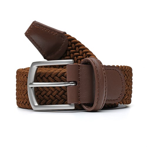 Anderson's textile braided chestnut brown belt