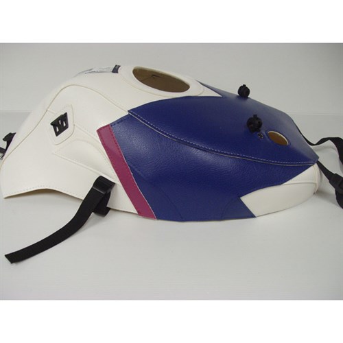 Bagster tank cover GSX 750R / GSX 1100R - white / blue fuschia