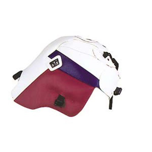 Bagster tank cover XT 600 E / XT 600 K - white / fuschia / blue stripe