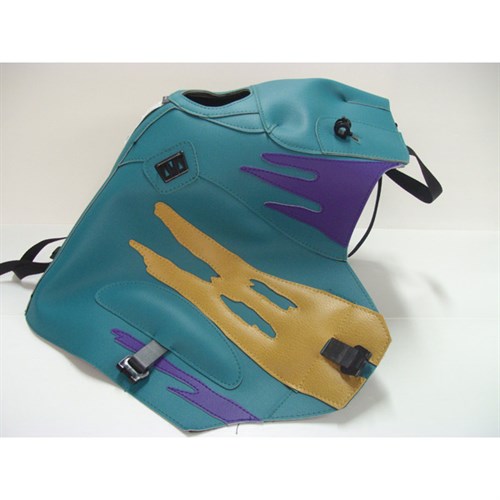 Bagster tank cover XRV 750 AFRICA TWIN - eucalyptus / purple / havana