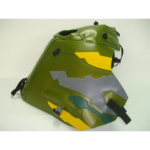 Bagster tank cover XRV 750 AFRICA TWIN - khaki / yellow / steel grey / forest green