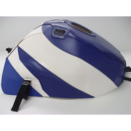 Bagster tank cover GSX 600R / GSX 750R - blue / white / blue triangle / gitane blue