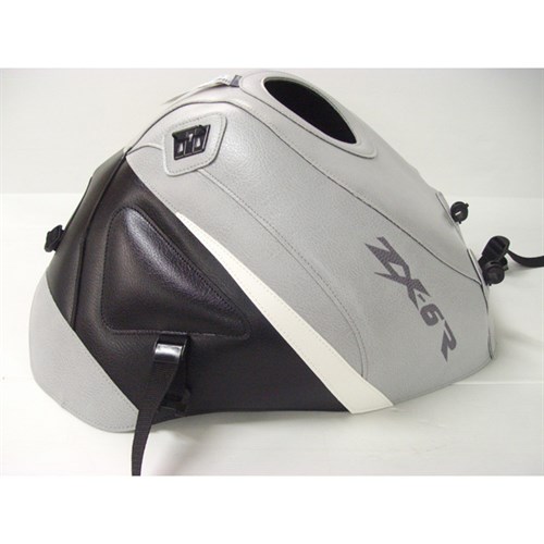 Bagster tank cover ZX 6R - light grey / black / white triangle