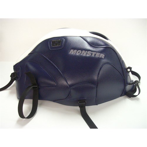 Bagster tank cover MONSTER 600 / 1000 / S4 / S2R / S4R - dark blue / white