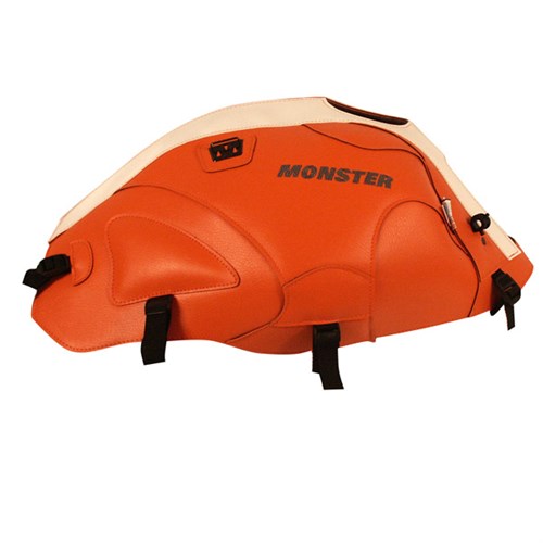 Bagster tank cover MONSTER 600 / 1000 / S4 / S2R / S4R - orange / white
