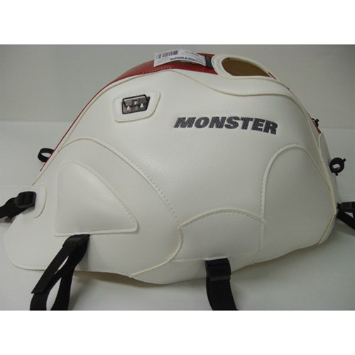 Bagster tank cover MONSTER 600 / 1000 / S4 / S2R / S4R - white / red