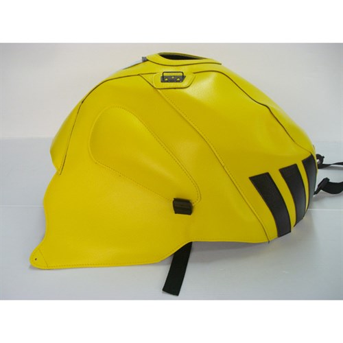 Bagster tank cover RSV MILLE R / RSV MILLE / 1000 TUONO / 1000 TUONO RACING - buttercup yellow / black stripe