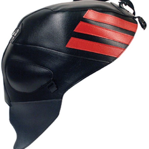 Bagster tank cover RSV MILLE R / RSV MILLE / 1000 TUONO / 1000 TUONO RACING - black / red stripe / anthracite deco