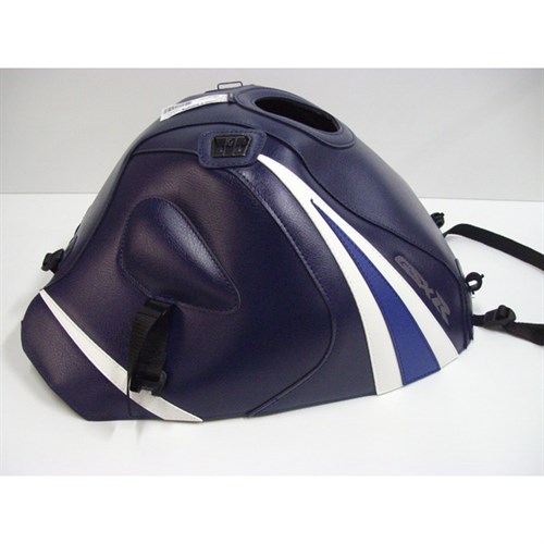 Bagster tank cover GSX 1000R - dark blue / white / blue triangles