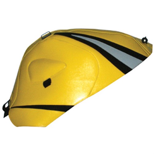 Bagster tank cover GSX 1000R - surf yellow / black / light grey triangles