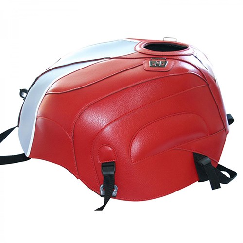 Bagster tank cover RSV MILLE / RSV MILLE R / RSV MILLE R FACTORY / 1000 TUONO / 1000 TUONO FACTORY - red / silver