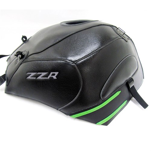 Bagster tank cover ZZR 1400 - black / matt black / pearly green