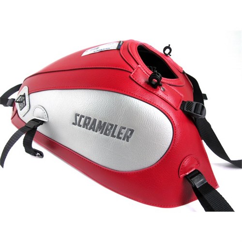 Bagster tank cover SCRAMBLER 800 red / silver