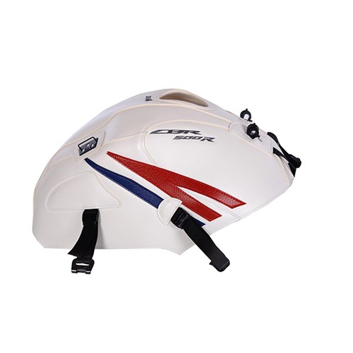 Bagster tank cover CBR 500 R - white / red / baltic blue