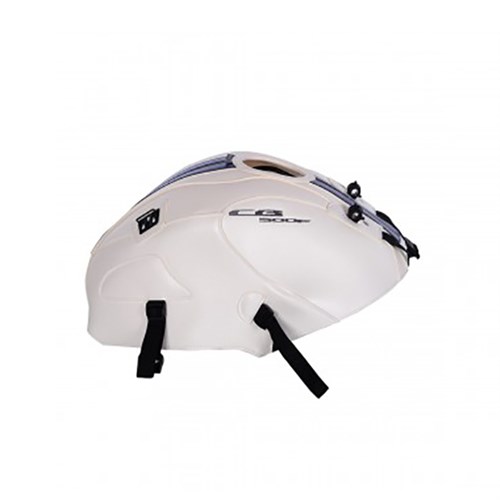 Bagster tank cover CB 500 F - white / baltic blue / red