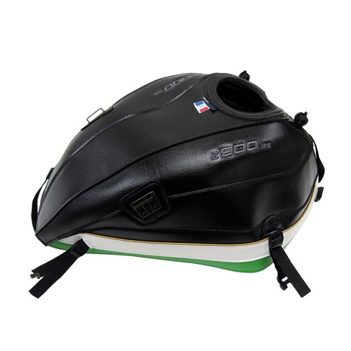 Bagster tank cover Z 900 RS - black / white deco / green deco / gold piping