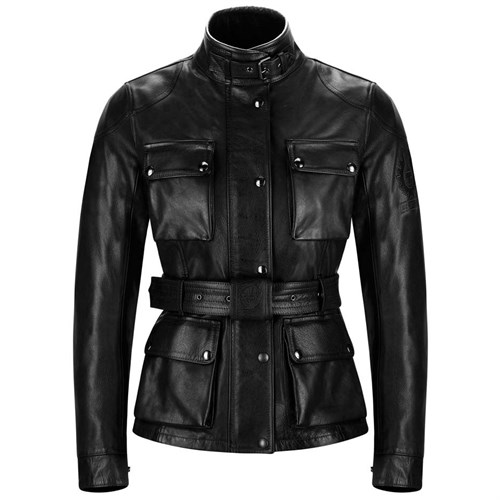 Belstaff Trialmaster ladies leather jacket in black