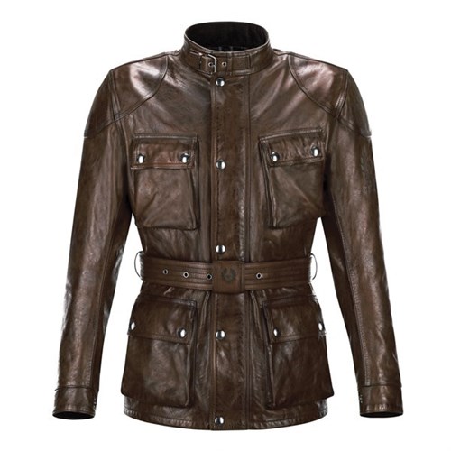Belstaff Trialmaster Pro leather jacket in brown / black