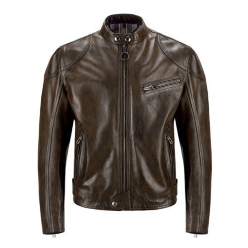 Belstaff Supreme leather jacket in dark brown