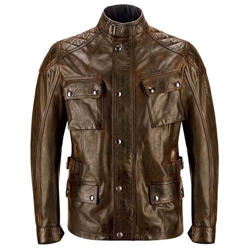 Belstaff Turner leather jacket in burnt cuero