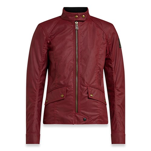 Belstaff Antrim wax cotton ladies jacket in red