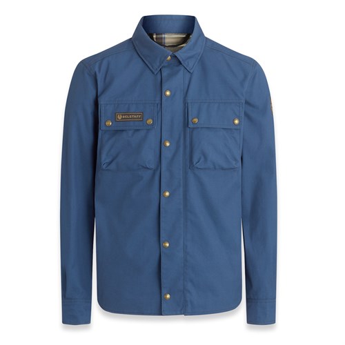 Belstaff Mansion riding shirt with D3O in insignia blue