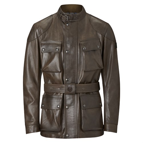 Belstaff Trialmaster leather jacket in olive