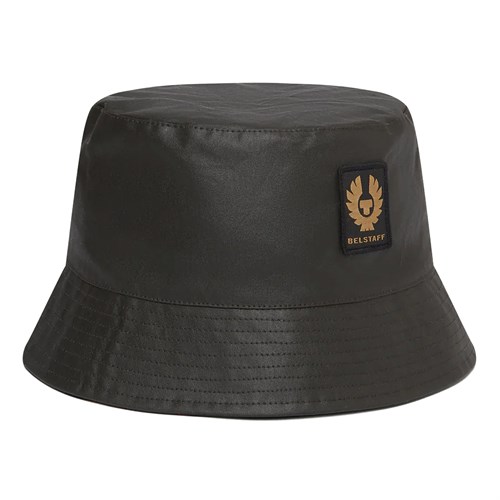 Belstaff Phoenix wax cotton bucket hat in faded olive