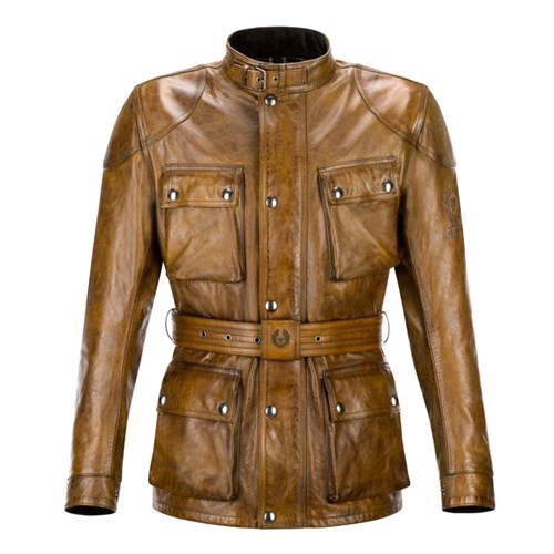 Belstaff Trialmaster Pro leather jacket in burnt cuero