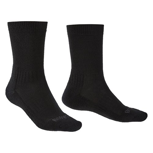 Bridgedale Lightweight merino boot socks in black