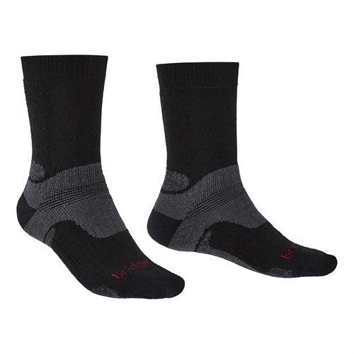 Bridgedale Midweight merino boot socks in black