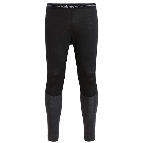 Icebreaker mens merino 125 Zoneknit leggings in jet heather / black