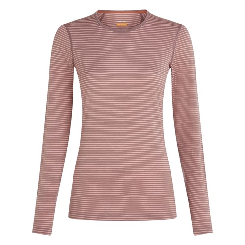 Icebreaker womens merino 200 Oasis long sleeve crew base layer in blush