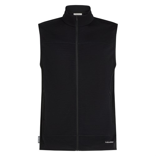 Icebreaker mens merino 200 Realfleece Descender vest in black