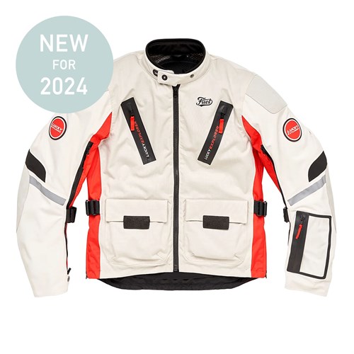 Fuel Astrail Lucky Explorer jacket in white / red