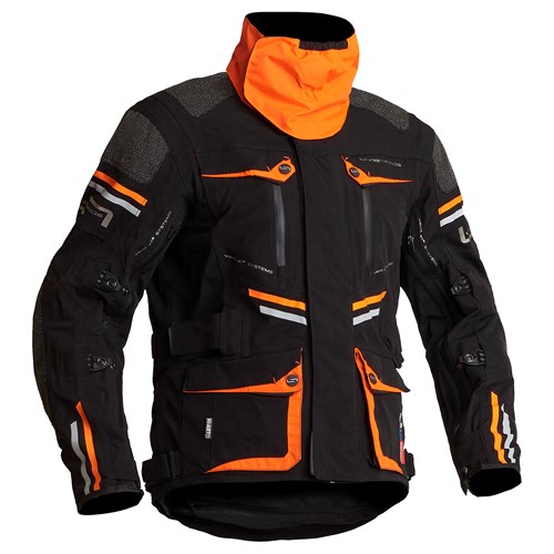 Halvarssons Sunne jacket in black / orange