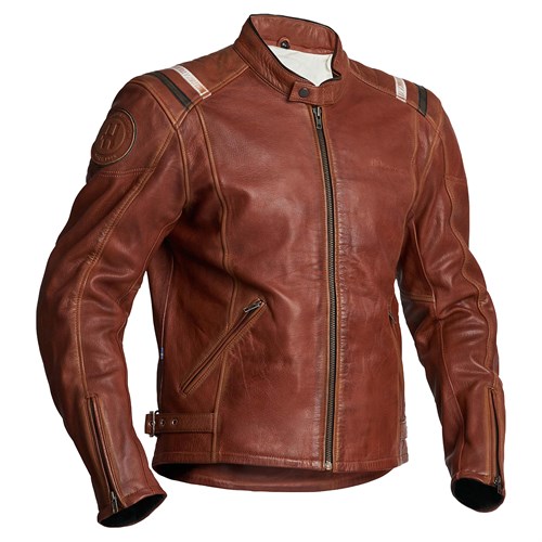 Halvarssons Skalltorp leather jacket in cognac