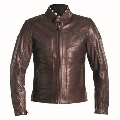 Helstons River perforated leather motorcycle jacket