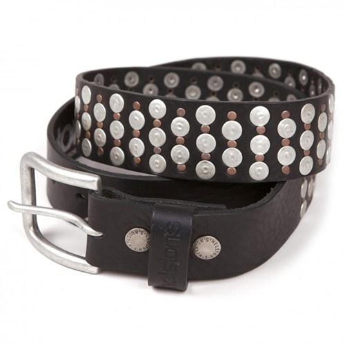 Helstons studded leather belt in black